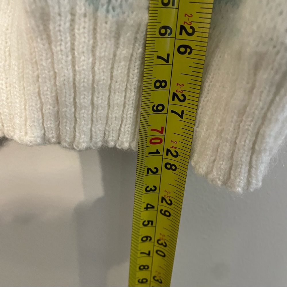 VINTAGE 1980s Justin Allen Spring Cottagecore Pastel Sweater - Size M - Picture 12 of 13